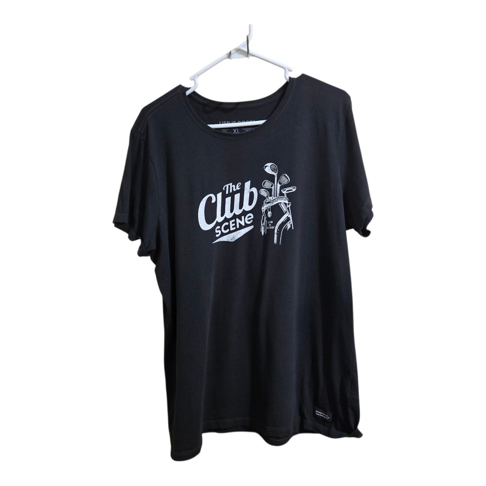 Life Is Good T Shirt Womens Size Xtra Large Black "CLUB SCENE"